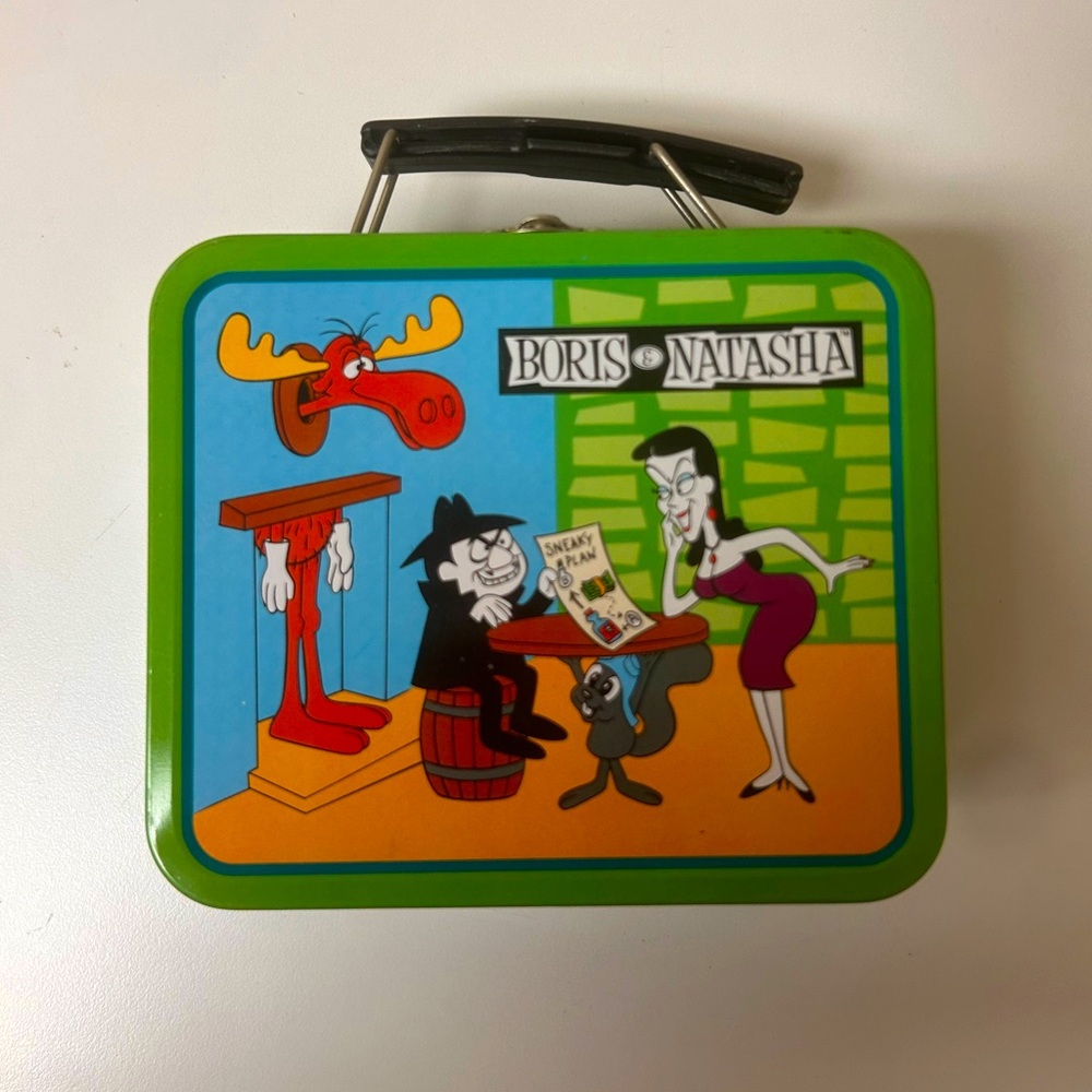Boris and Natasha Rocky and Bullwinkle Vintage Metal lunchbox